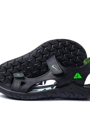 Чоловічі шкіряні сандалі nike ns green3 фото