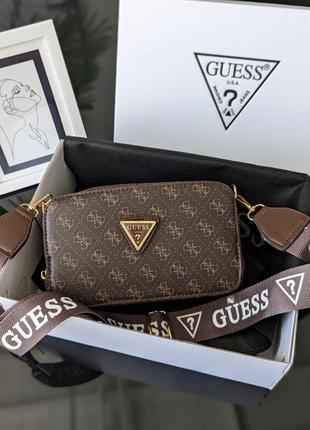 Сумочка клатч guess на два отделения🤎