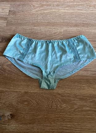 Шикарные, базовые, трусики, нежно берюзового цвета, в горошек, с заднего плана, в сеточку, от бренда: george 👌