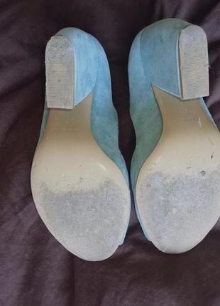 Босоножки туфли с открытым носком дизайнерские замша3 фото