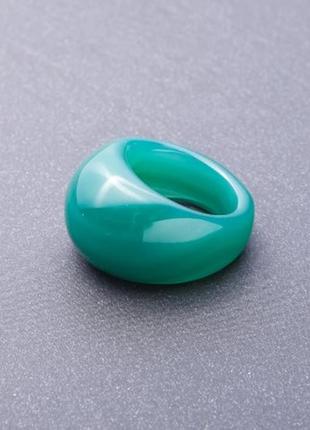 Кольцо перстень из натурального камня агат зеленый