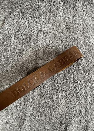 Коричневый ремень из натуральной кожи в стиле dolce gabbana винтаж