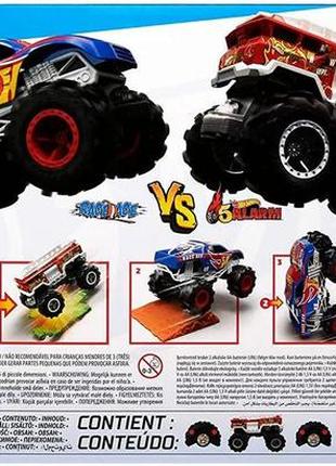 Машинки хот вілс монстр трак на дистанційному управлінні 1:24 hot wheels race ace monster trucks 5-alarm4 фото