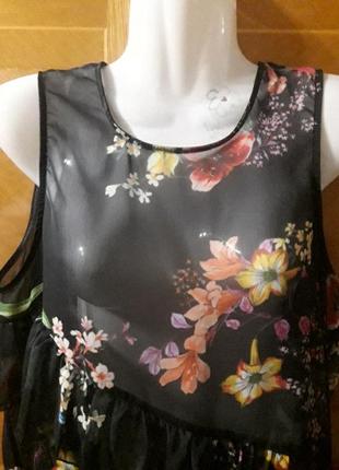Брендовая шифоновая полупрозрачная стильная туника блуза р.m от итальянского бренда rinascimento5 фото