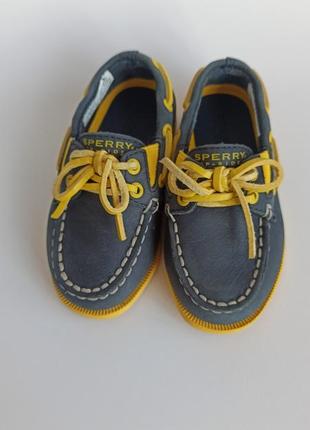 Sperry top-sider boat shoes (шкіряні мокасини) туфлі 22 розмір стелька 13,5 -14см6 фото