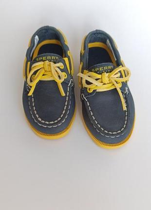 Sperry top-sider boat shoes (шкіряні мокасини) туфлі 22 розмір стелька 13,5 -14см1 фото