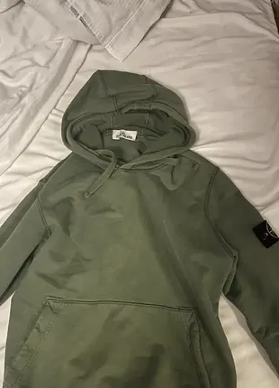 Stone island hoodie dark green size m