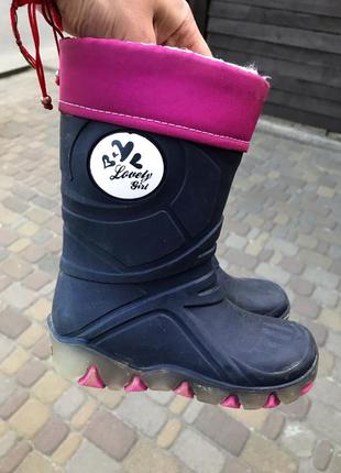 Резиновые сапоги lovely girl (италия) 16 см стелька