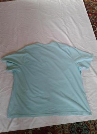 Базовая хлопковая футболка с коротким рукавом мятного цвета charles vögeie супер батал унисекс4 фото