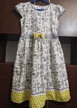 Дитяча сукня з бавовни для дівчинки 10 років
