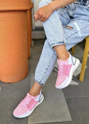 Легкие кроссовки на лето! розовые кроссовки под бренд.