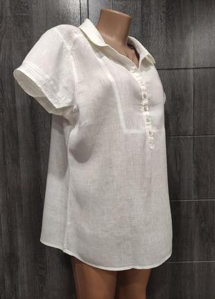Шикарная льняная блузка лён, льон пог-55 см2 фото