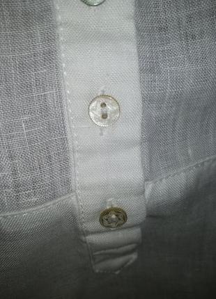 Шикарная льняная блузка лён, льон пог-55 см6 фото