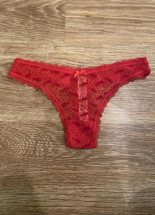 Шикарні, ажурні, трусики, бікіні, червоного кольору, нереально гарні, від бренду: censored 👌