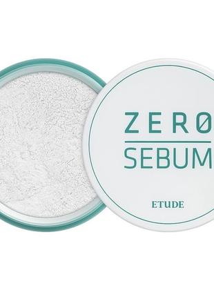 Мінеральна пудра, що матує, etude house, zero sebum drying powder, 6 грам1 фото