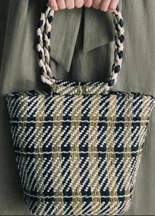 Плетена сумка zara