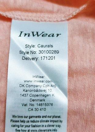 Inwear caurals top pink льняная футболка топ в стиле оверсайз /7716/6 фото