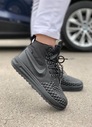 Шикарні жіночі кросівки nike lunar force 1 duckboot black 😍 (осінь/ весна)