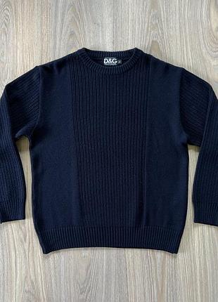 Чоловічий класичний вінтажний вовняний светр dolce & gabbana