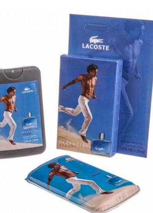 Духи (міні-парфуми) lacoste essential sport 50 мл у стильному чохлі з фотодруком