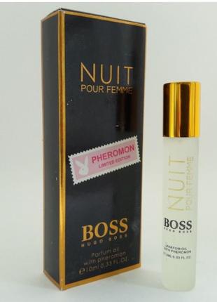 Парфумерна олія з феромонами hugo boss boss nuit pour femme, 10 мл. без спирту