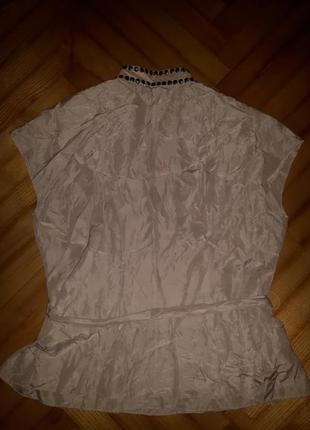 Тончайшая шелковая блуза с запахом от cortefiel! p.-402 фото