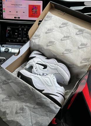 Жіночі кросівки nike m2k tekno  all white black7 фото