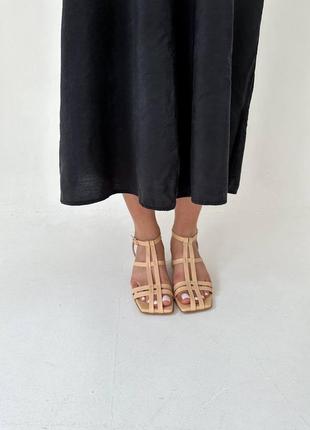 Элегантные и просто стильные босоножки женские кожаные5 фото