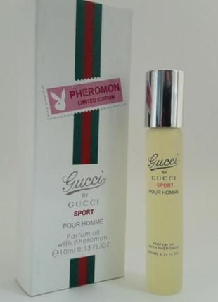 Парфюмерное масло с ферромонами gucci by gucci sport pour homme, 10 мл без спирта