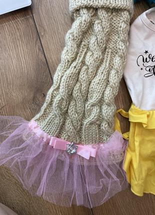 Вслоное платье для небольшой собачки с фатином