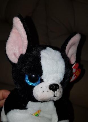 Ty beanie babies очисник пес, собака бостон-тер'єр tink 22 см8 фото
