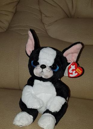 Ty beanie babies очисник пес, собака бостон-тер'єр tink 22 см2 фото