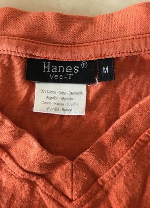 Футболка hanes vee-t размер m хлопок,футболка 100% коттон 38 размер7 фото