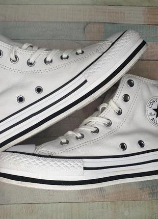 Высокие кожаные кеды converse all star1 фото