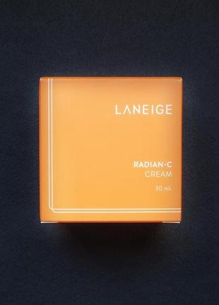 Антиоксидантний освітлюючий крем laneige radian-c cream (30 мл)