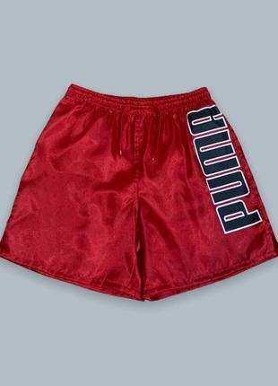 Шорты атласные puma vintage atlas red shorts