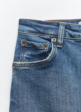Спідниця жіноча варена джинсова блакитна міді спідниця zara new8 фото