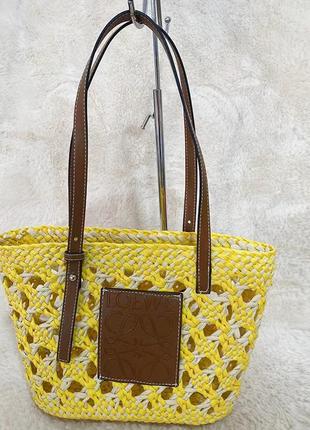 Соломенная сумка в стиле loewe