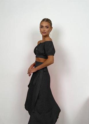 Летний костюм топ + юбка3 фото