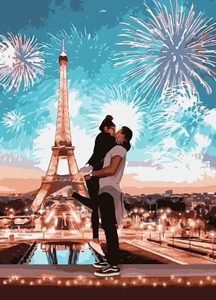 Картина по номерам в коробке фейерверк в париже lc10010