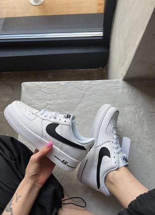 Кросівки nike air force white black1 фото