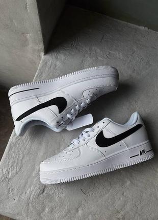 Кросівки nike air force white black2 фото