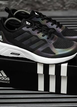 🔔 adidas cloudfoam 🔴 черные мужские спортивные базовые сетка каждый день кежуал повседневные5 фото