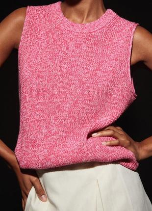 Рожева жилетка безрукавка светр cos3 фото