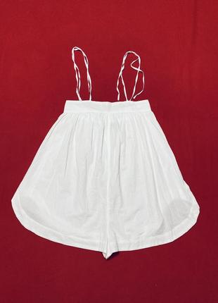 Индия юбка-шорты бела хлопок короткие шорты с высокой посадкой р 10