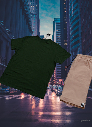 Чоловічий літній базовий комплект костюм чоловічі шорти чоловіча футболка набір на літо подарунок