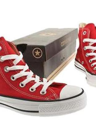 Кеди converse chuck taylor all star high (red)4 фото