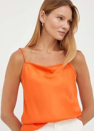 Блузка birgitte herskind жіноча колір помаранчевий однотонна, 34, 36, 38, 40
