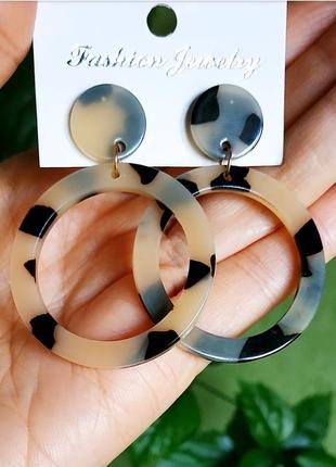 Сережки тигрові акрил сережки сережки тренд