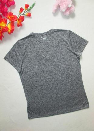 Суперовая фирменная спортивная футболка серый меланж under armour оригинал.6 фото